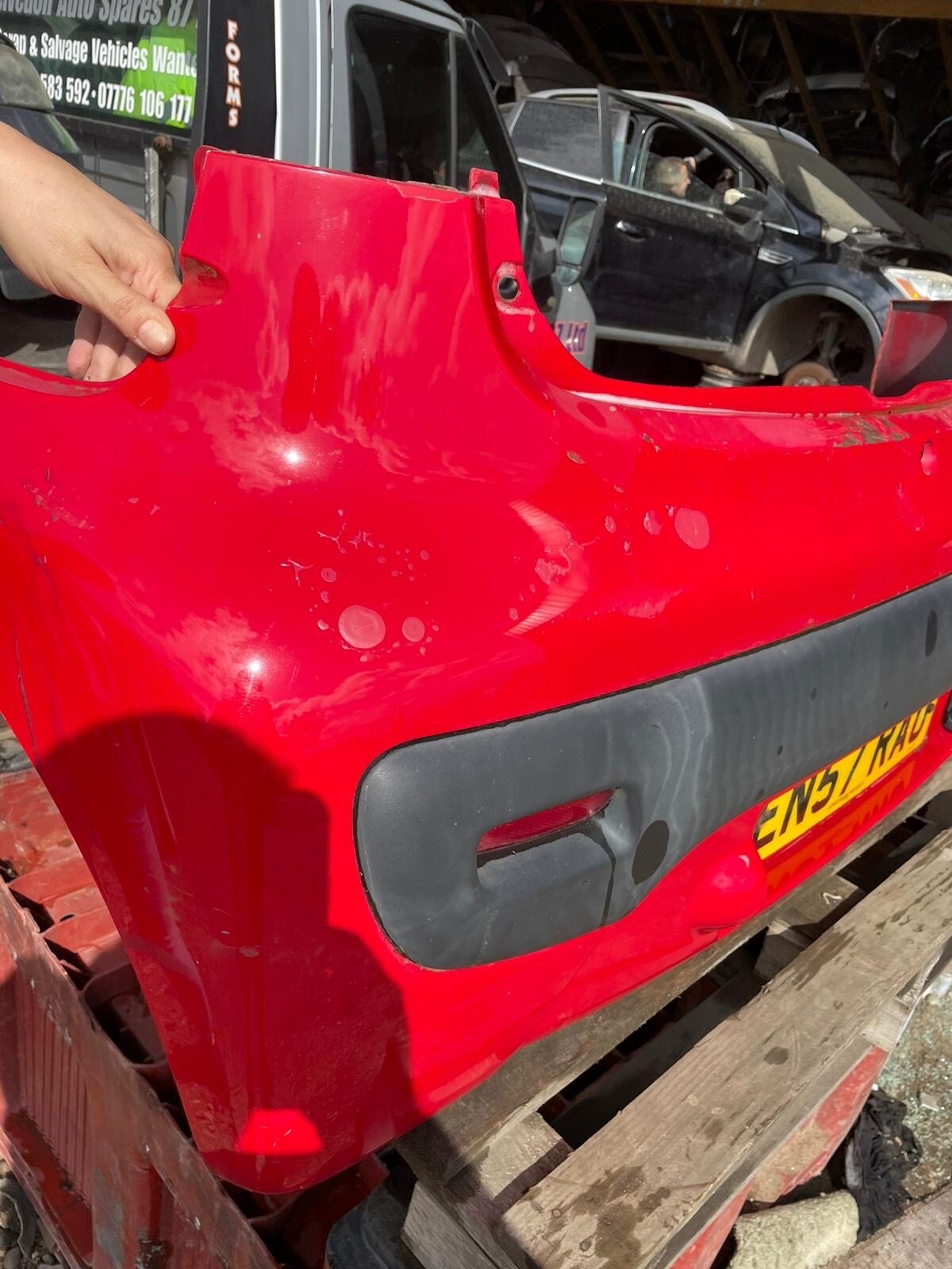 2007 Peugeot 107 MK1 Rear Bumper Complete Red Paint Code KJH eBay