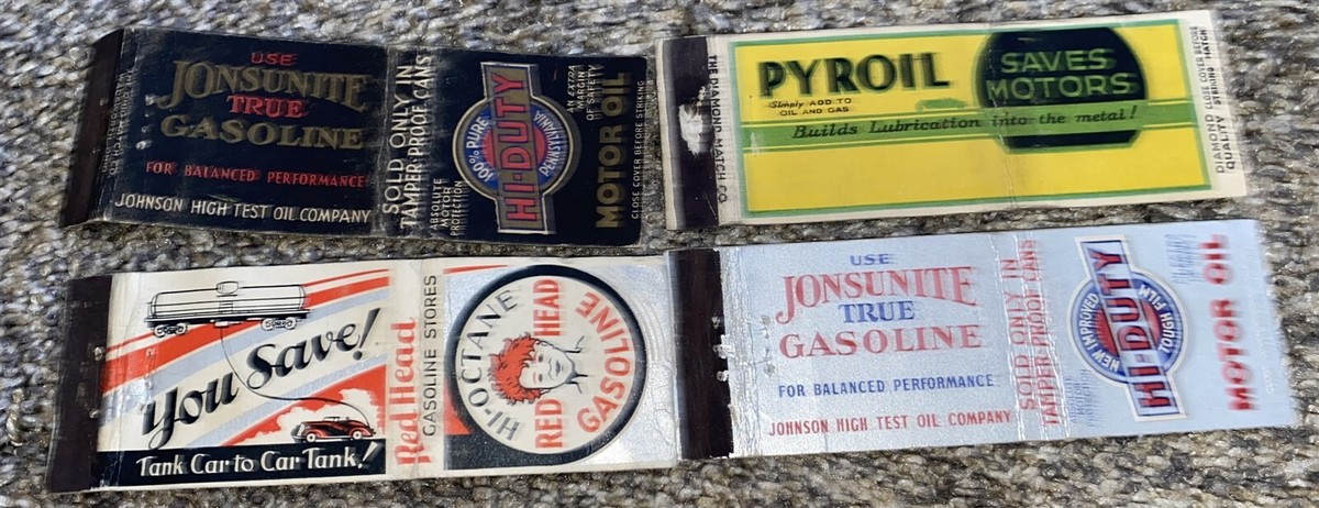 40 different Vintage Oil Gas Petroleum Advertising Matchbooks
