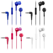 Panasonic RP-TCM115 In-Ear Headphones w/Mic and Remote 9mm Assorted Colors