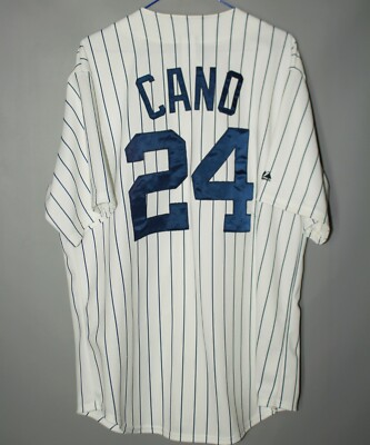 NEW YORK YANKEES MLB BASEBALL JERSEY MAJESTIC WHITE SIZE L #24