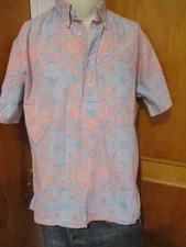 Vintage HRH His Royal Highness Men L Pullover Shirt Hawaii pineapple reverse prt