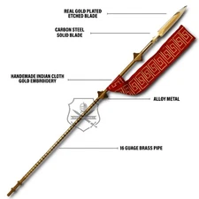 21 Carat Gold Plated Leviathan God Of War Ragnarok Draupnir Spear Of Kratos