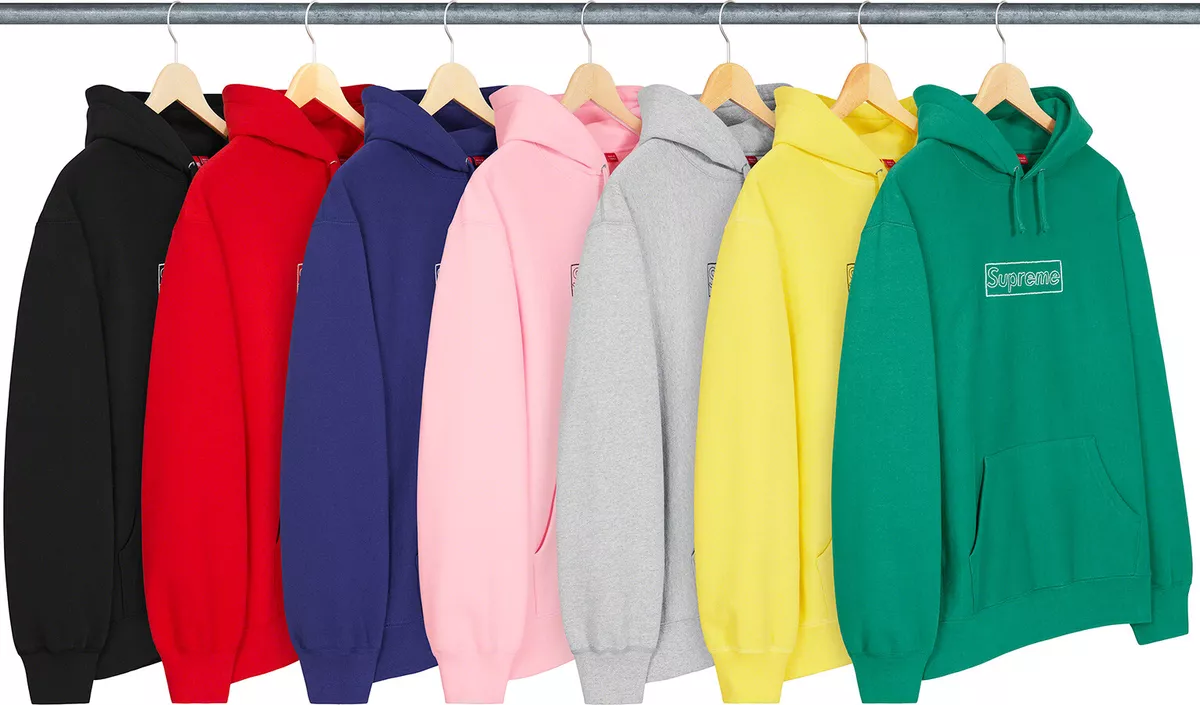 Supreme x Kaws Men's Chalk Logo Hoodie