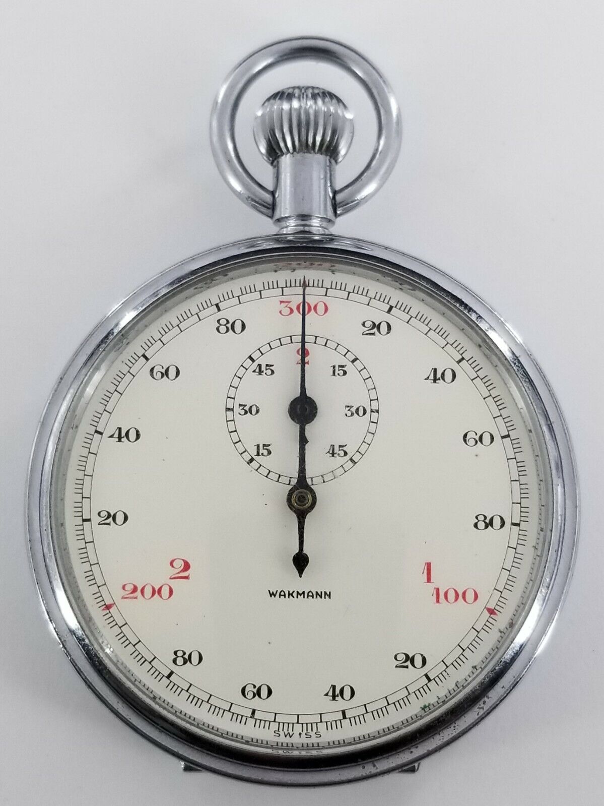 1950’s Wakmann Military Stopwatch, 3sec 2min Reg, Navy Diver Works Great!