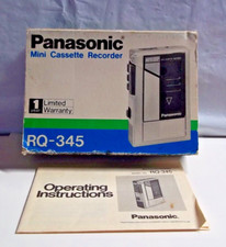 USED - PANASONIC MINI CASSETTE RECORDER - RQ-345 - RECORDS - MICROPHONE - AUTO