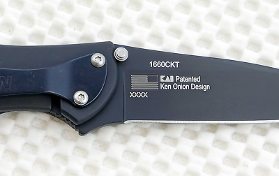 1660CKT Leek Kershaw pocket knife New Flag logo PLAIN edge 1660 A