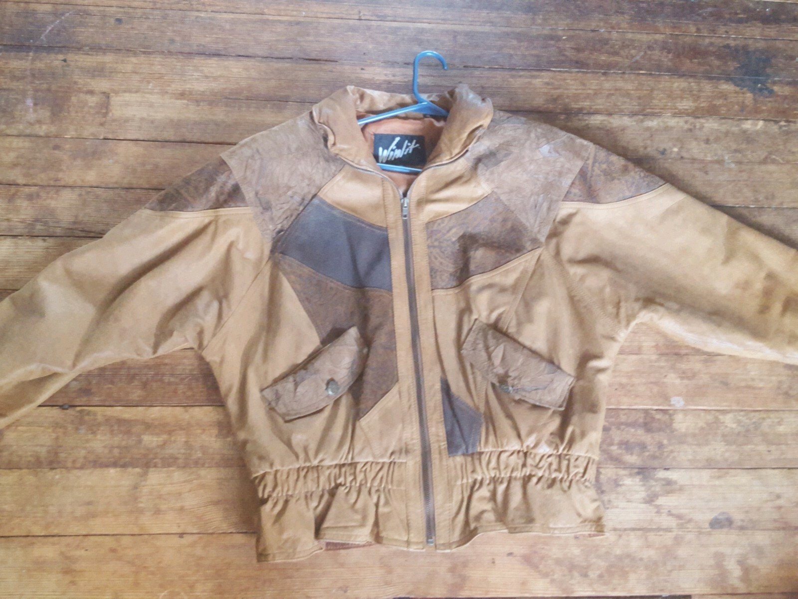 Winlit Vintage Leather Jacket Tan Size 