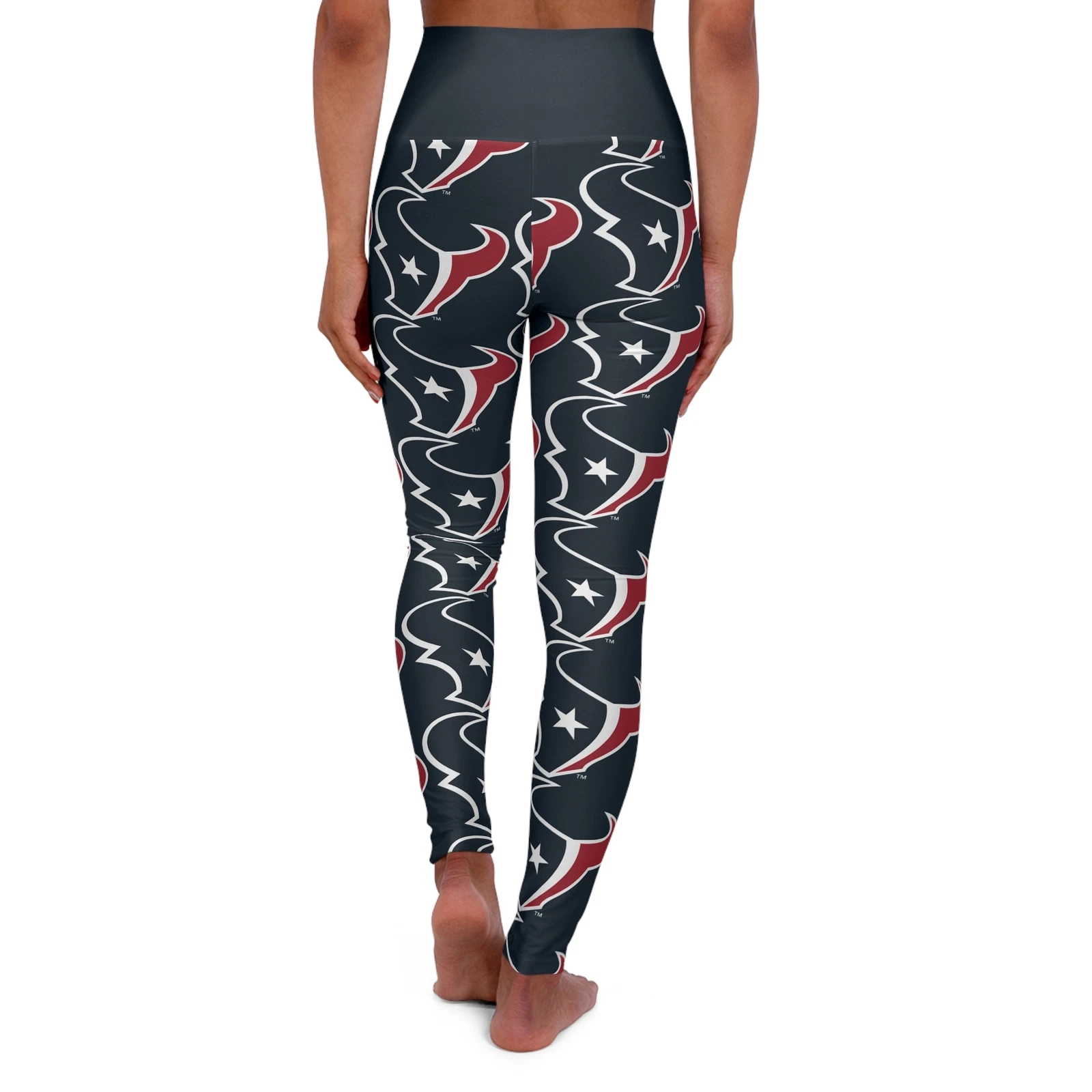 Houston Texans Navy High Waist Yoga Leggings