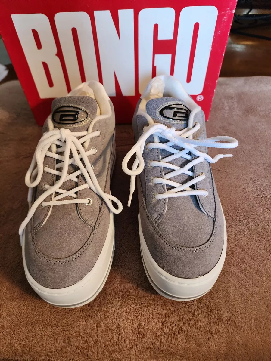 RARE NEW BONGO split suede Reactor platform sneakers 10M color Steel