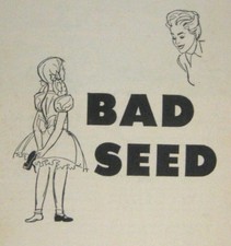 Bad Seed Playbill 1955 Coronet Theatre Nancy Kelly Playwrights Company Poole