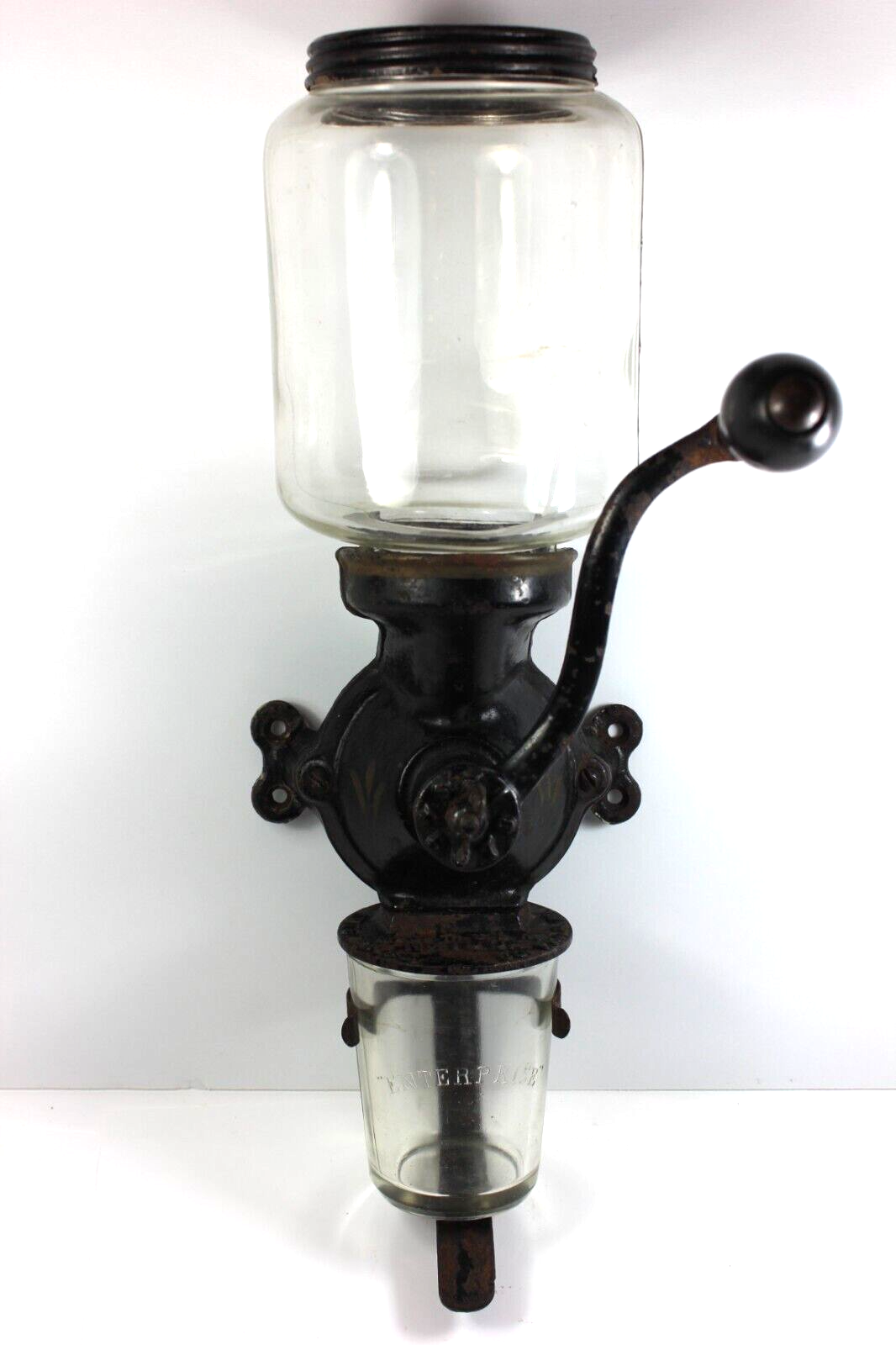 Vintage ENTERPRISE No. 100 Cast Iron Wall Mount Coffee Bean Mill