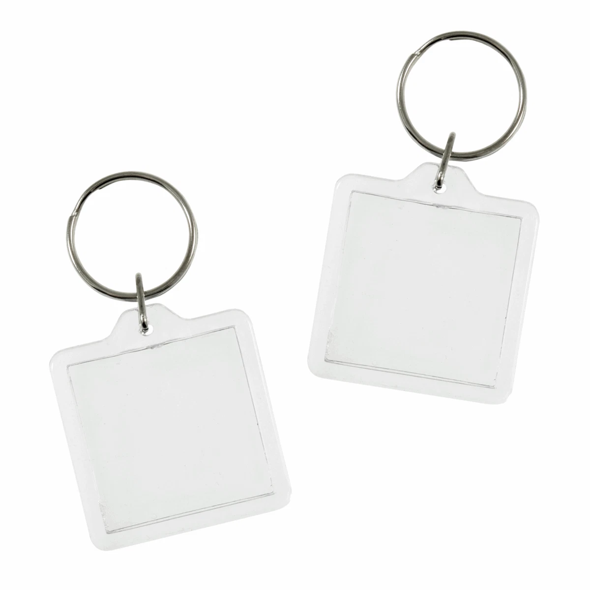 Pack of 2 Blank Keyring Photo Holder Gift Accessory Photo Trimits
