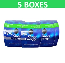 Legg Revitalizing Sheer Pantyhose, Sheer Toe, Size B Medium, Off Black - 5 Boxes