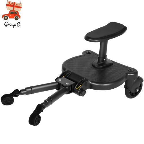 Universal Baby Infant Stroller Pushchair Connector Buggy Step Board with Seat - Picture 1 of 20