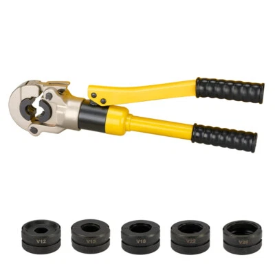 RRRRADIO Handpresse Presszange Fitting V 12-28mm Verbundrohr Kupferrohr Rohrpresszange DE