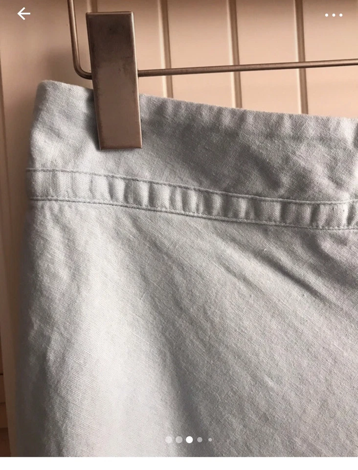 E-vie Mint Blue Linen Mix Bias Cut Midi Skirt Size 10 - Image 3 of 4