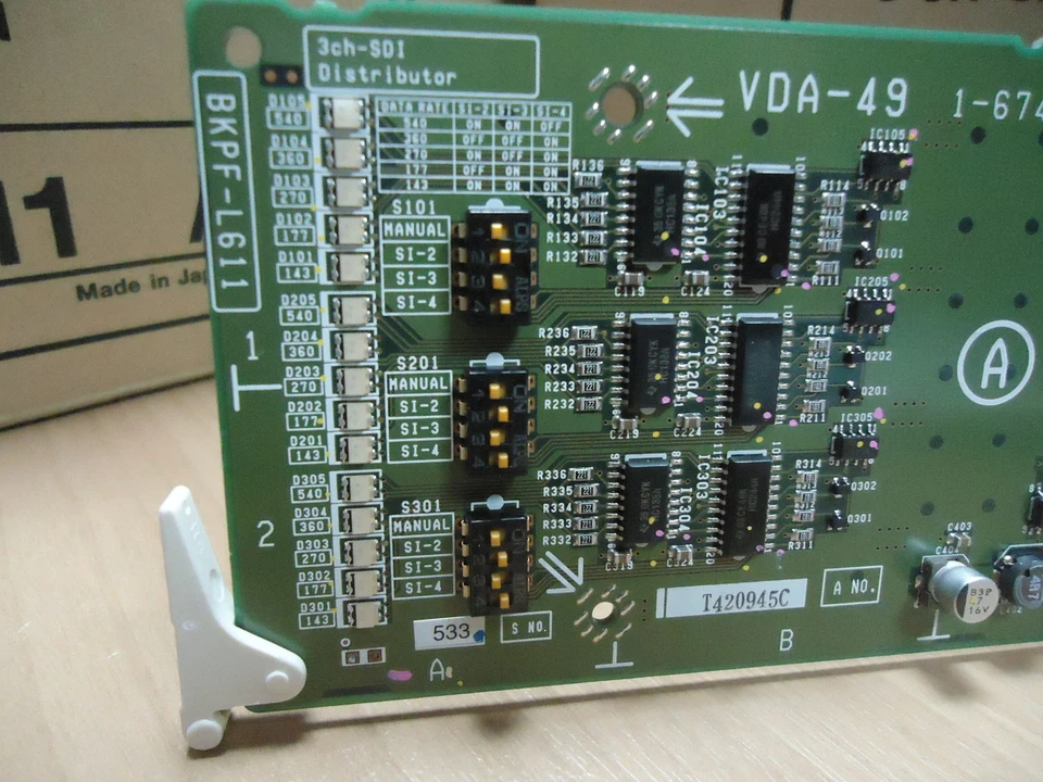 索尼 BKPF-L611 3x 1:2 SDI 回锁分发板带后面板 =N E W= — 第 2/4 张图片