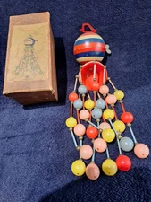 Kuramochi CK Tinko Ball Go-Round Celluloid Prewar 1930s Japan Whirly- Gig Mobile