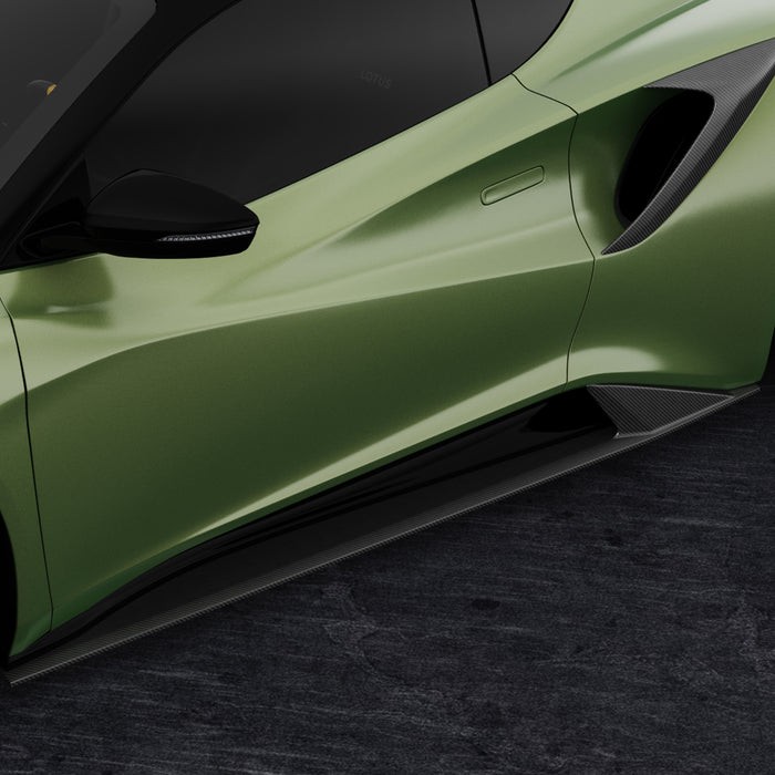 Vorsteiner Aero Carbon Fiber Side Skirts 2x2 Glossy Fits Lotus Emira