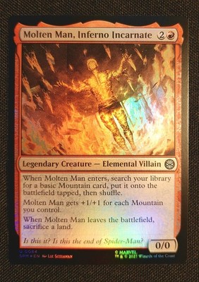 Foil   Molten Man, Inferno Incarnate - SPM 84 - NM - EN - Uncommon  - MTG Spide