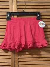 NWT Circo Girls Hot Pink Ruffled Elastic Waist Stretchy Layered Skort; Size 5T