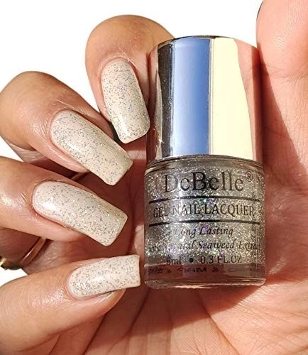 DeBelle Gel Nail Polish Shimmer Top Coat (Holo Shimmer Transparent Nail Paint)|N