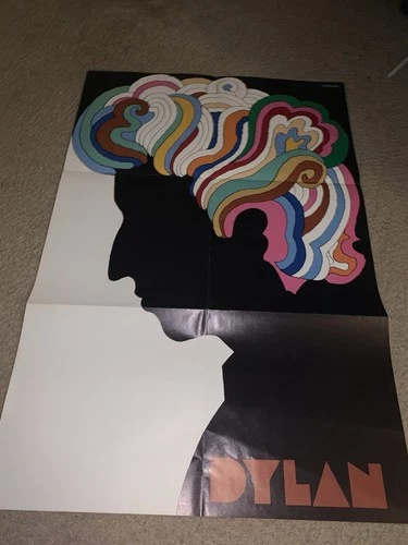 BOB DYLAN Greatest Hits - 1967 Columbia LP w/ Milton Glaser Poster -NM