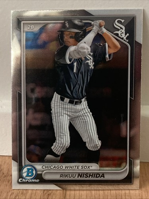 #ad #ad 2024 Bowman Chrome Prospects Rikuu Nishida #BCP 188 RC White Sox QTY $5.00