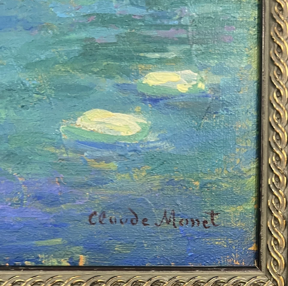 Increíble pintura al óleo sobre lienzo de Claude Monet estilo de 1840-1926 Foto 4 de 4