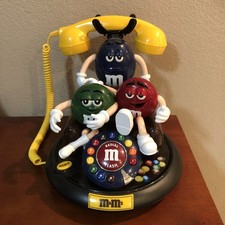 Vintage M M  s Animated Telephone  Orig Box  Papers  M and M Phone  WORKING 