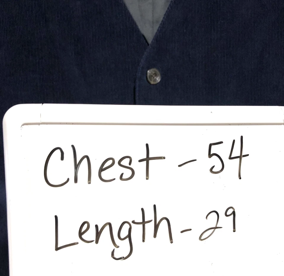 Chaleco Jos A Bank Para Hombres 3X Azul Marino Ajuste A Medida Pana Chaleco Forrado Foto 3 de 4