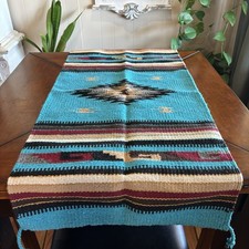 Southwestern Style Woven Accent Rug Navajo Table Runner Aztec Wall Hanging 41X19