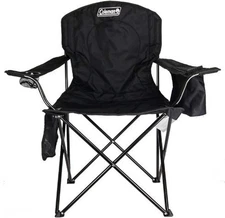 Portable Camping Chair with Cooler, Cushioned Seat, Side Pockets & Cup Holder