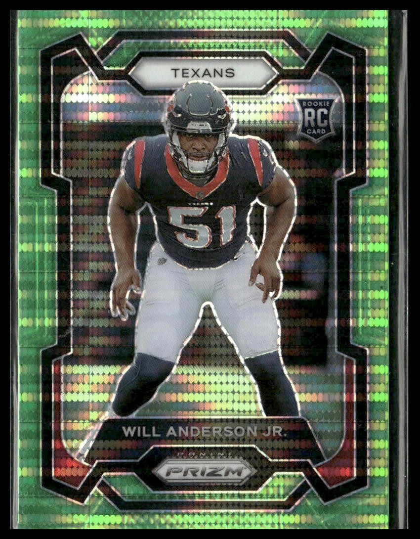 2023 Panini Prizm #342 Will Anderson Jr. Neon Green Pulsar