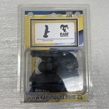 RAM Mount 1" Composite Ball Mount with Double Socket Arm w/ 2.5" Round Base