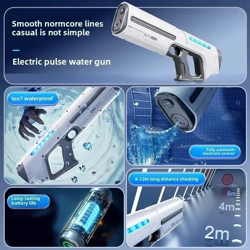 Electric Automatic Water Gun USB Rechargeable High Capacity Blaster Kids Adults - image 4 of 4