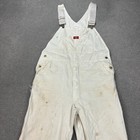 Dickies Latzhose Erwachsene 34x32 weiß Latzhose Arbeitskleidung Canvas Zimmer...