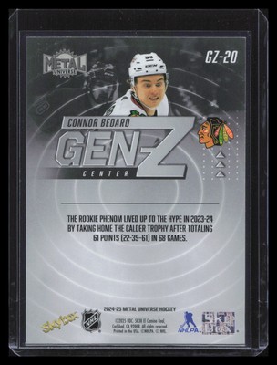 2024-25 SkyBox Metal Universe #GZ-20 Connor Bedard Gen Z | eBay
