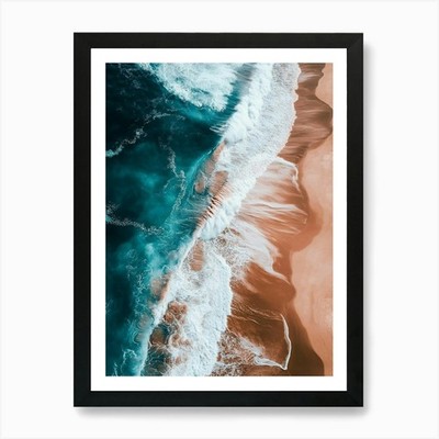 Luftaufnahme des Ozeans 14 Kunst Pri gerahmtes Wandbild Poster Leinwanddruck Bild