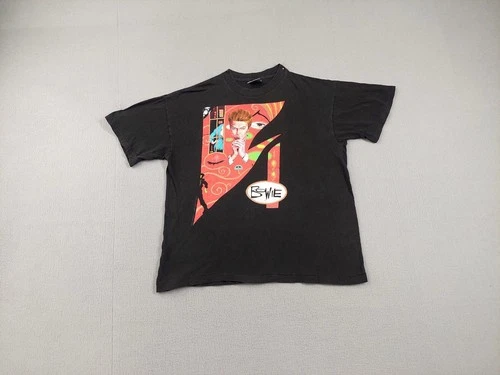 90s David Bowie Tour Rock Concert Eye Lip 2 Sid 1990s vintage concert t-shirt, vintage, single stitch, B+ condition
