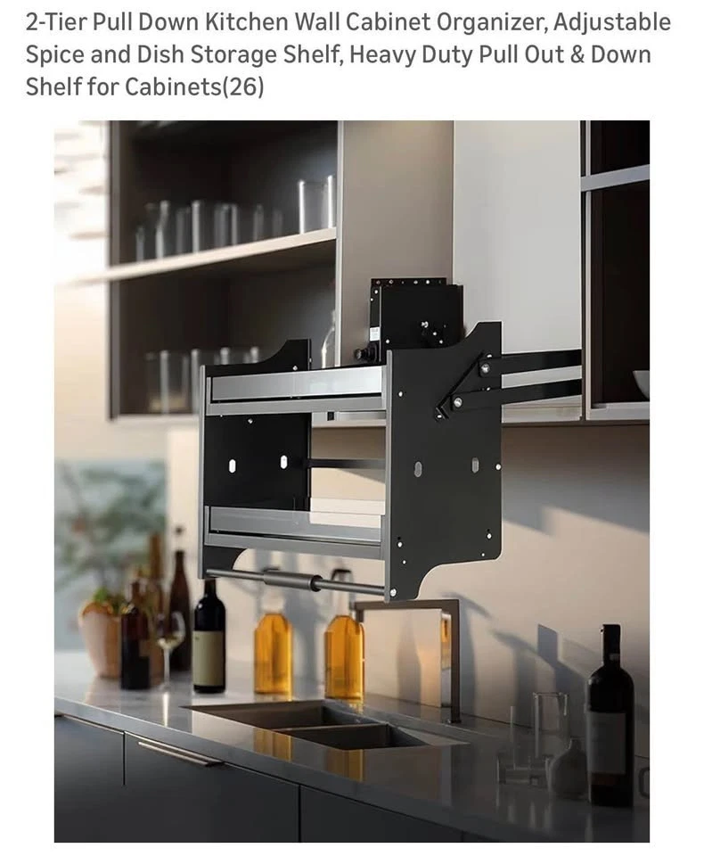 2 tier pull down cabinet