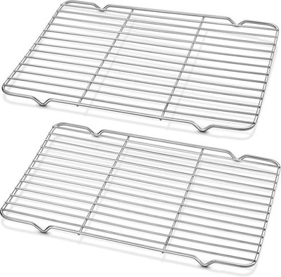 Cooling Rack and Baking with Stainless Steel, 2 - Pack 10 x 15 Inches... 