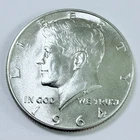 1964 Kennedy Silver Half Dollar 90% Silver GEM AU ABOUT UNCIRCULATED #7952