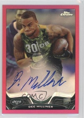 2013 Topps Chrome BCA Pink Refractor Rookie 74/75 Dee Milliner #199 Auto RC 4b4