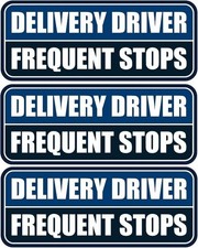 3 PCS Delivery Driver Car Magnet, Frequent Stops Car Magnet Delive Color: Blue