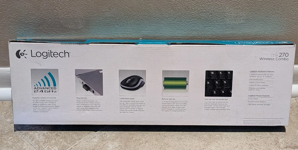Logitech MK270 Wireless Keyboard and Mouse Combo. New And Sealed.  - Image 3 of 4