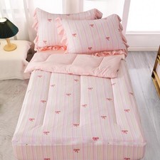 Zipper Bedding Pink Bow Printed on Colorful Rainbow Background Zippered Kids ...