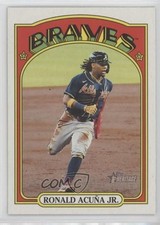2021 Topps Heritage SP Action Image Variation Ronald Acuna Jr #299 4f5