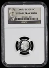 2007-S Proof Roosevelt Silver Dime 10c NGC PF70 UCAM Ultra Cameo