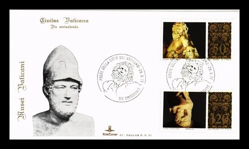 Dr Jim Stamps Vatican KimCover Vatican Museum Sculptures 2v Set First Day Cover